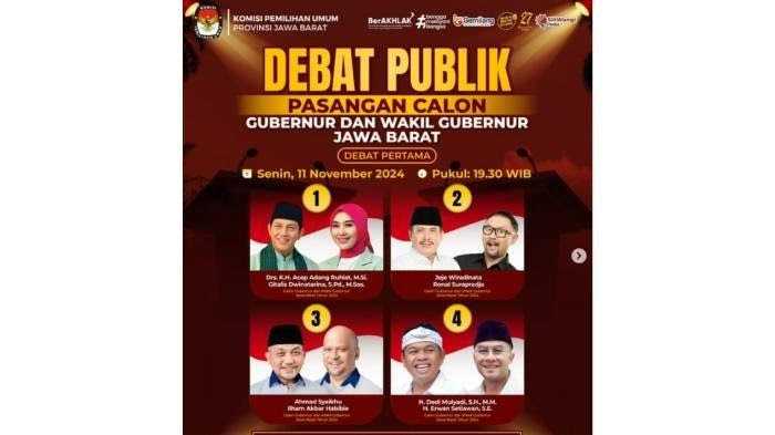 Stasiun TV yang Menyiarkan Debat Pilkada Jawa Barat 2024